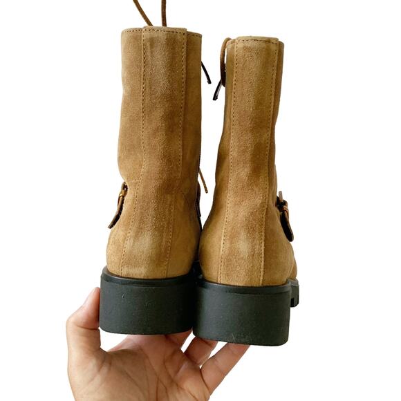 Anthropologie Kalia Lace Up Boot 8 Brown New in Box - Picture 8 of 11